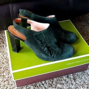 Suede green slingback Nanette Lepore